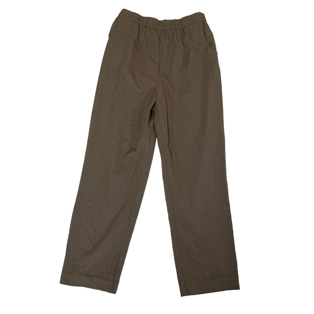 Briggs New York Women's Pants Size 4PS light brown Elastic Waist Pull-On Pockets